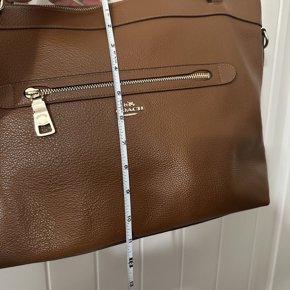 Coach Tyler Brown Pebbled Leather Tote Bag Purse Style #F54687 *READ - Picture 7 of 10
